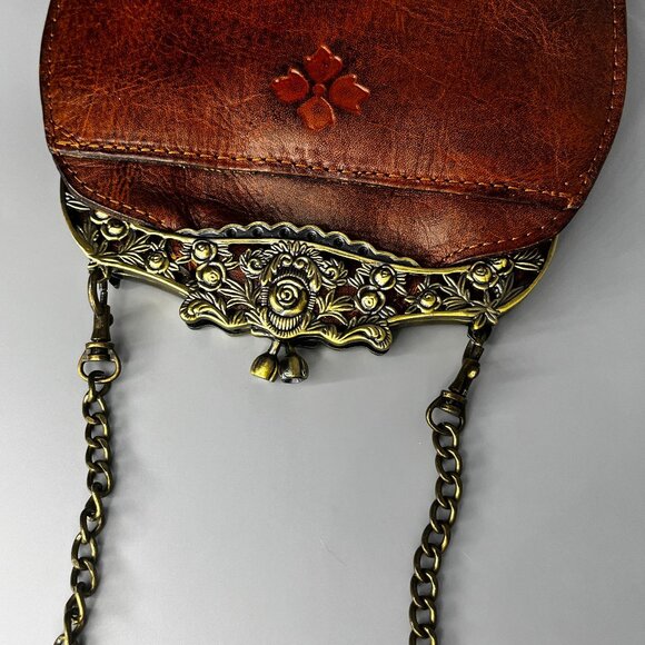 PATRICIA NASH SOFT METALLIC TOOLES ROSARIA SNAP CLOSURE SHOULDER CHAIN WITH SNAP - Picture 4 of 9